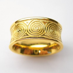 Nibelungen-Ring "Die sonnige Isis" - Silber, gelb-vergoldet