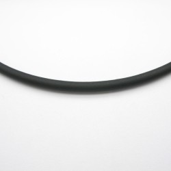 Kautschuk-Collier (3,00 mm), schwarz mit Druckverschluss – Edelstahl