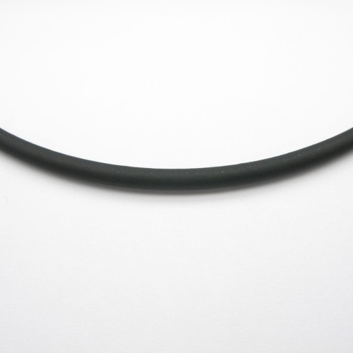 Kautschuk-Collier (2,00 mm), schwarz mit Druckverschluss – Edelstahl