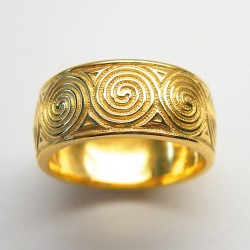 Nibelungen-Ring "Klassik" - Silber, gelb-vergoldet