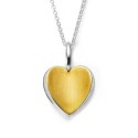 Silber-Anhänger "Herz" teilvergoldet/eismatt
