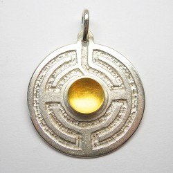 Rosengarten-Amulett, groß - Silber - Feingold Belötung