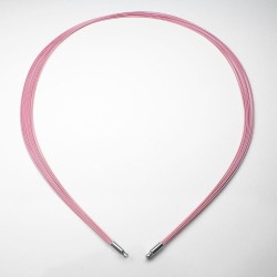 Collier/Halsreif aus Edelstahl, pink – Flextechnik