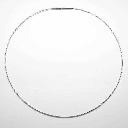 Edelstahl Spiral-Collier mit Druckverschluss – seidig