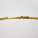 Edelstahl-Collier - Sonnenspirale - gelbvergoldet, 7-reihig – seidenmatt