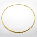 Edelstahl-Collier - Sonnenspirale - gelbvergoldet, 12-reihig – seidenmatt