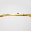 Edelstahl-Collier - Sonnenspirale - gelbvergoldet, 12-reihig – seidenmatt