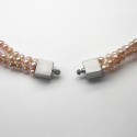 Perlen-Collier mit Süßwasser-Zuchtperlen, Graugold – Flextechnik