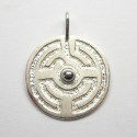 Rosengarten-Amulett, klein - Silber - mit Silber-Kugel