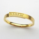 Gelbgold Ring "Sternenschweif" mit gelben Diamanten