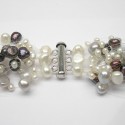Perlen-Collier "Harlekin-Perlschwarm" mit Süßwasser-Zuchtperlen