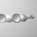 Silber-Armband "Schälchenband", eismatt - seidenmatt