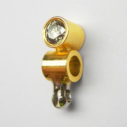 Gelbgold Collier-Schlaufe - Sternenschlaufe - mit Brillant, poliert – Flextechnik