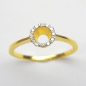 Gelbgold Ring "Sonnen-Orion" mit Brillanten, poliert