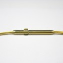 Edelstahl-Collier - Seidenschwarm - 3-reihig, vergoldet – seidenmatt