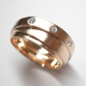 Roségold Ring "Rosenwirbel" mit 10 Brillanten