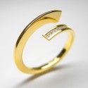 Gelbgold Ring "Sternenband-Sonnenschweif" mit 8 Brillanten