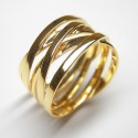 Gelbgold Ring "feine Bänder" - poliert