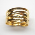 Gelbgold Ring "feine Bänder" - poliert