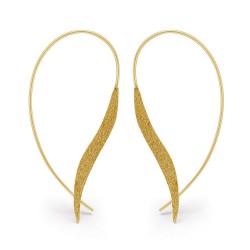 Silber-Ohrhänger gelbvergoldet/gebürstet-poliert